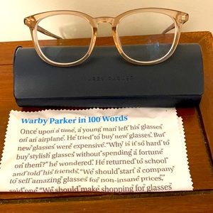 Warby Parker Durand pink glasses
